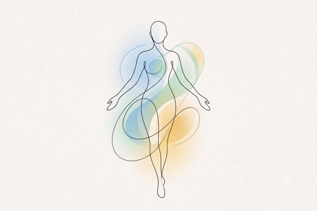 Abstract visual representing metabolic flexibility, fuel balance, and adaptive energy flow.