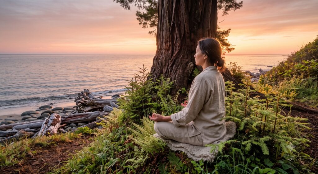 Emotionally balanced state supported by deep, restorative sleep