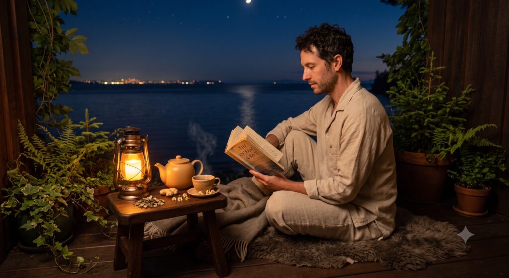 Intentional nighttime ritual designed for optimal sleep quality