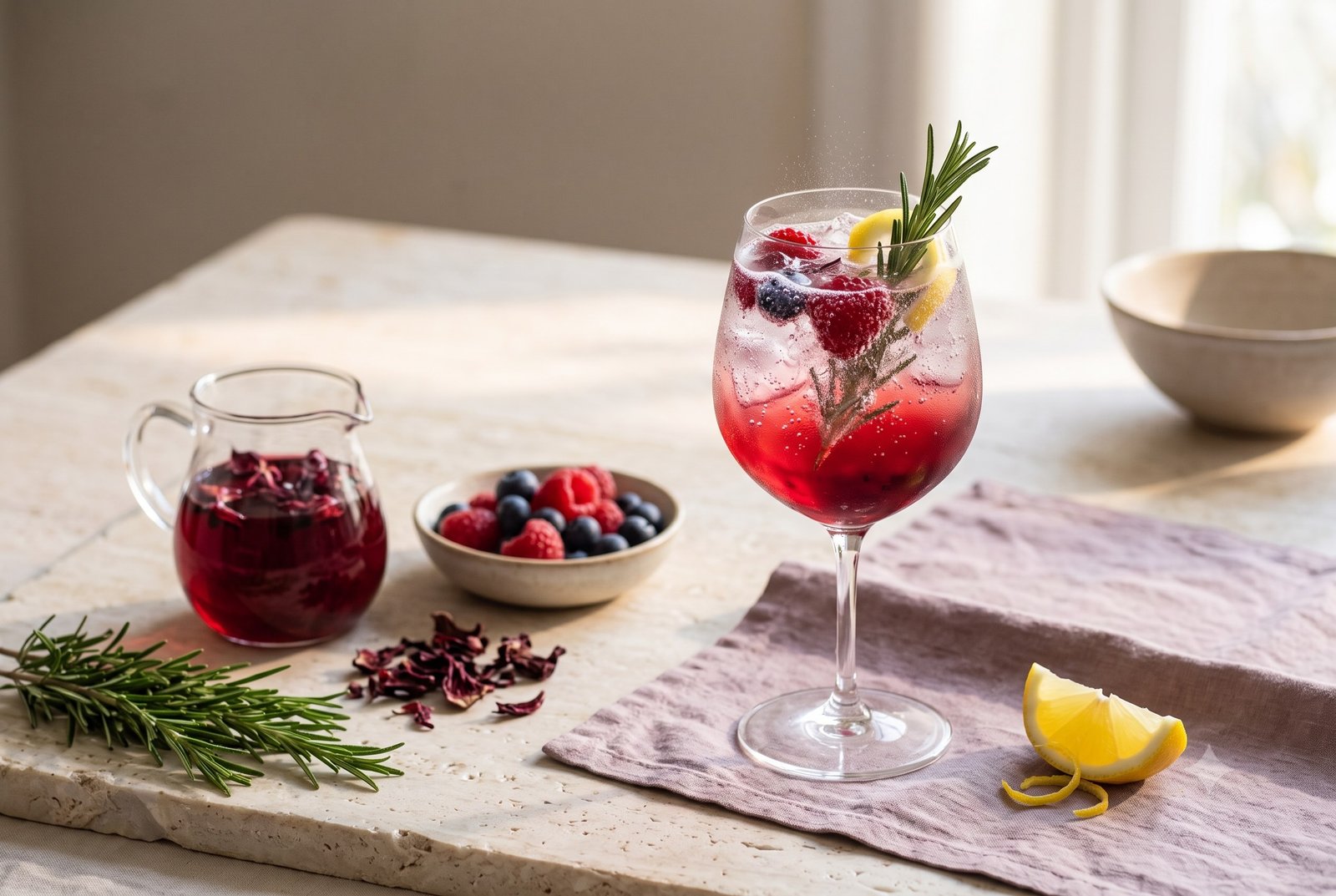 Berry Hibiscus Rosemary Tonic