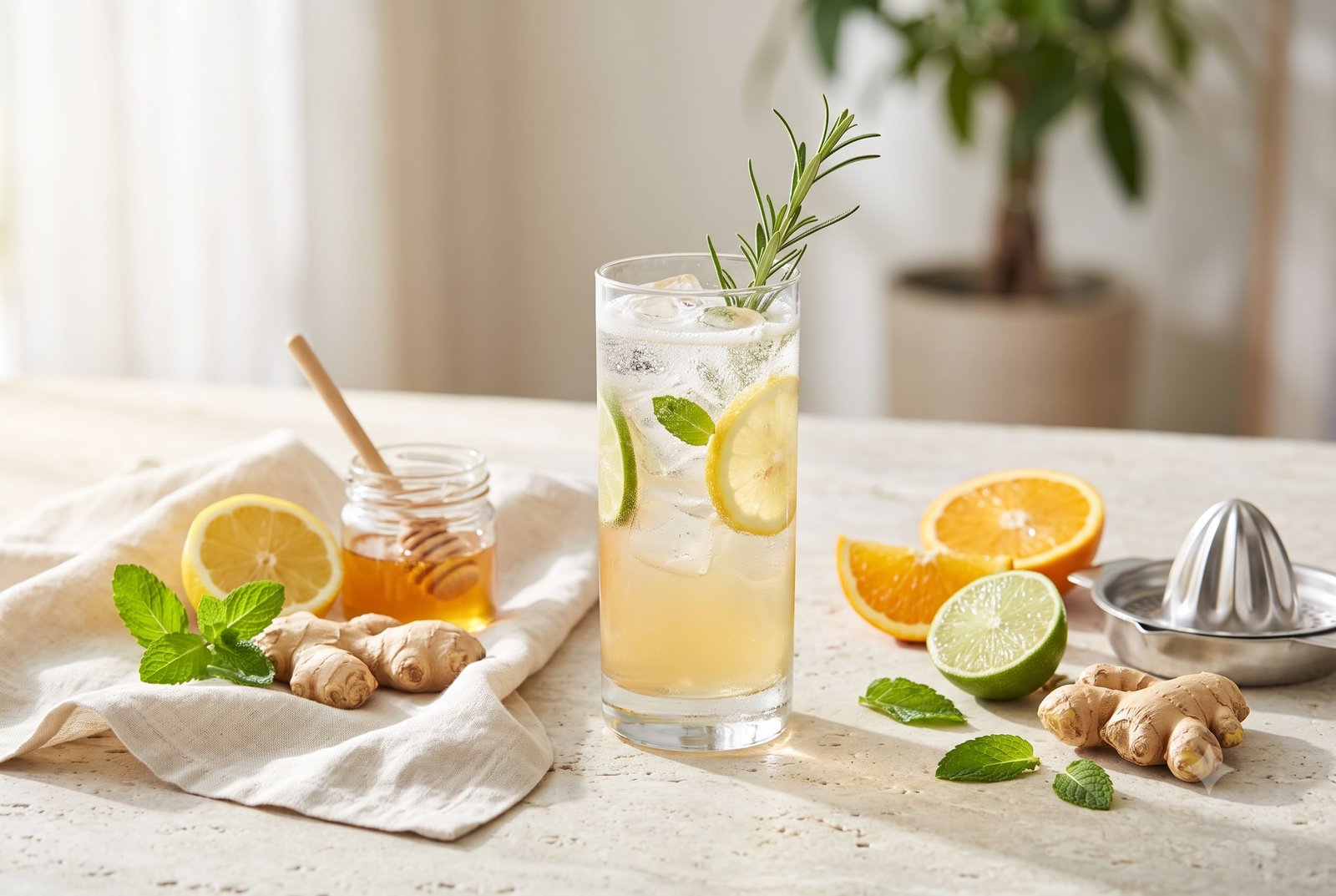 Citrus Ginger Mint Tonic