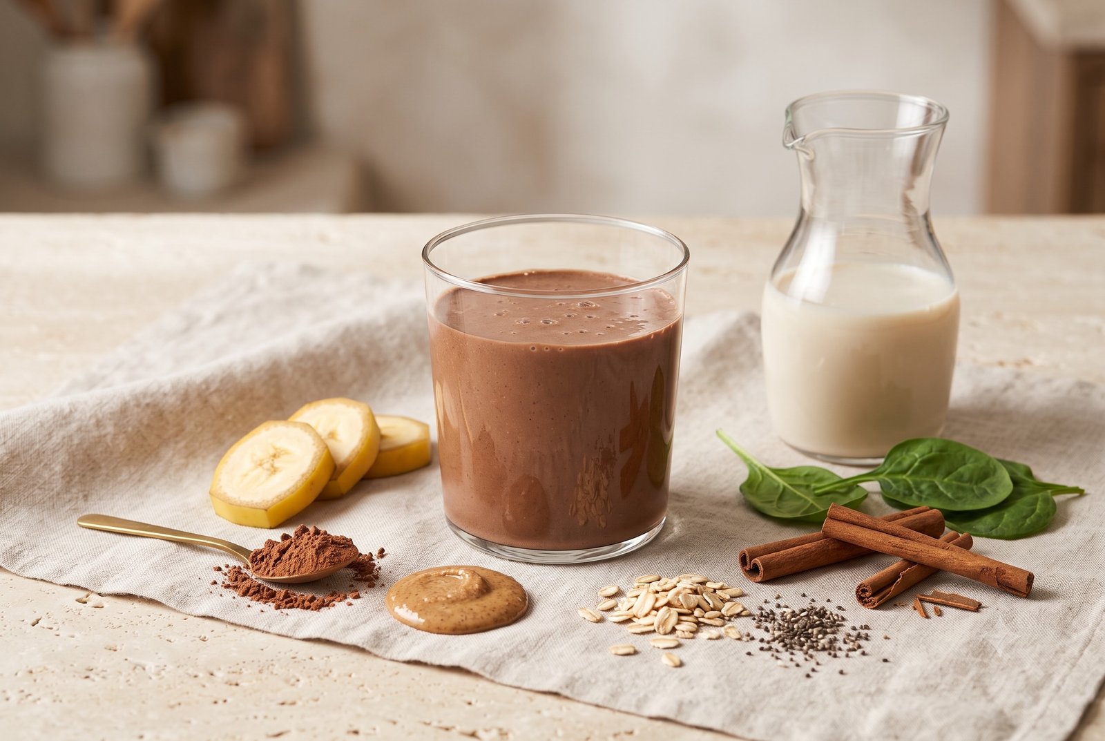 xCreamy Cacao–Banana Seed Smoothie