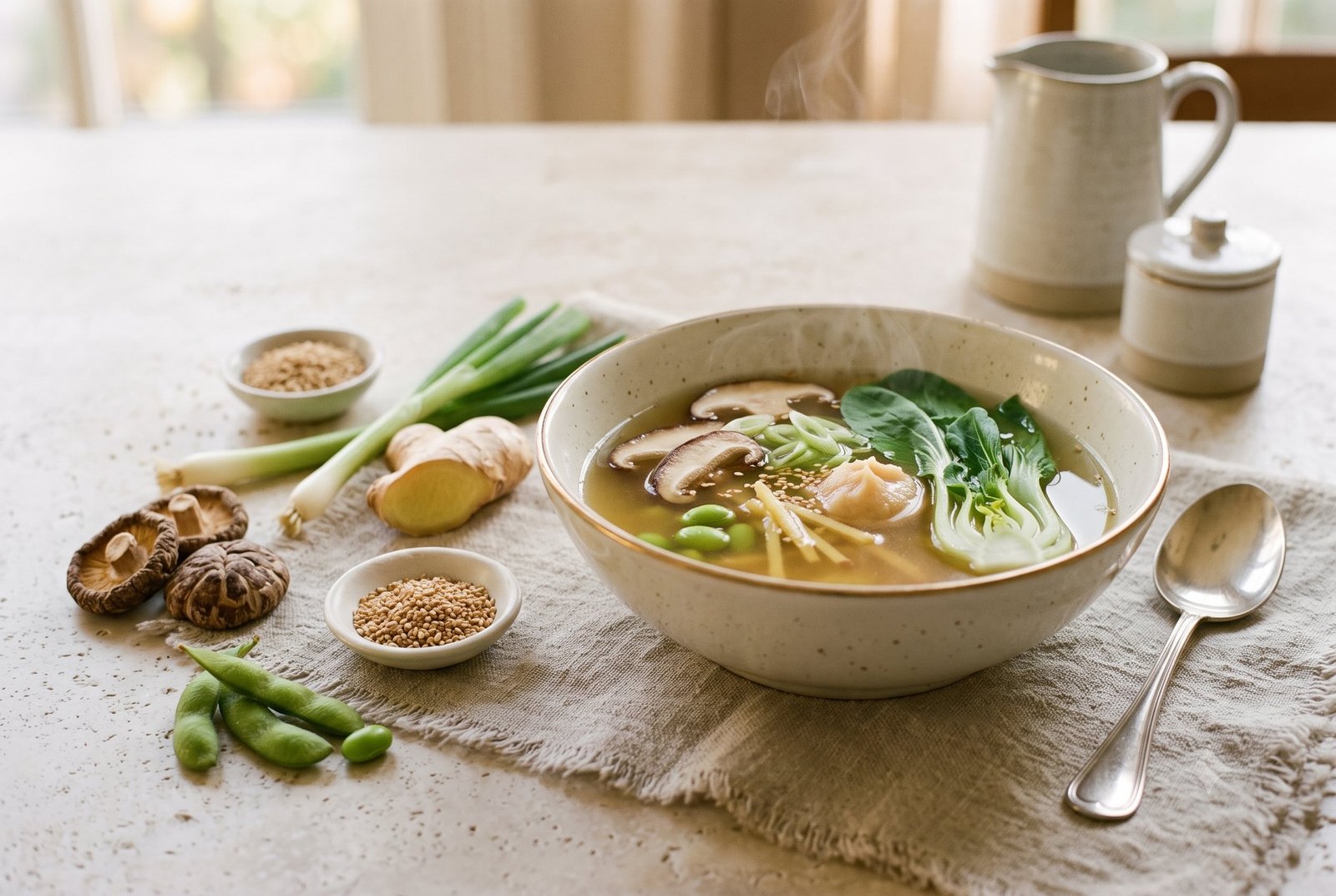 Ginger Miso Shiitake Broth