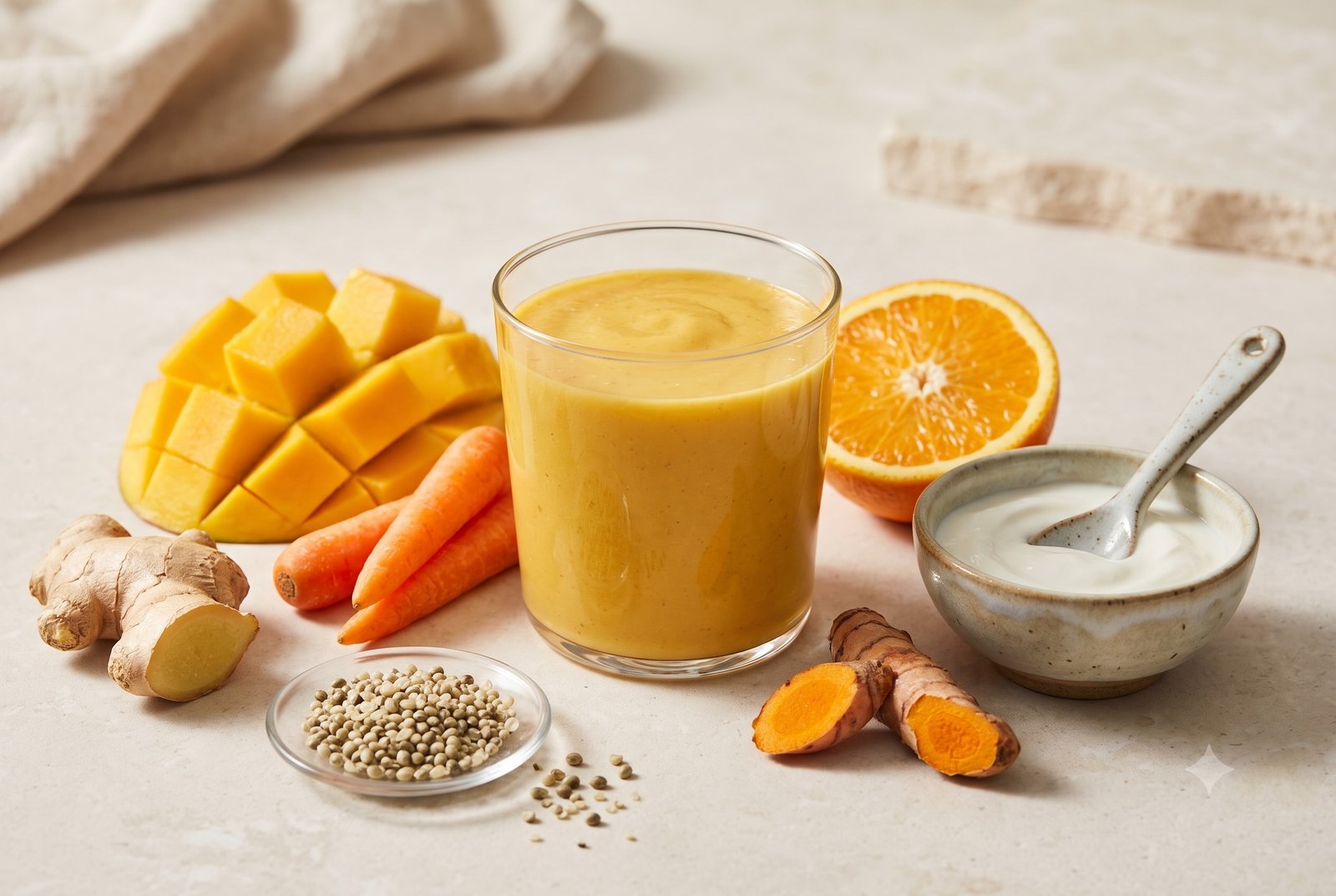 Golden Mango–Ginger Smoothie