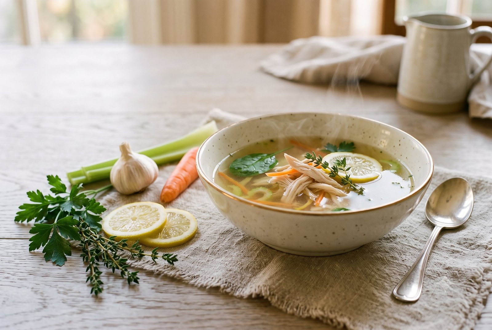 Lemon Chicken Herb Broth
